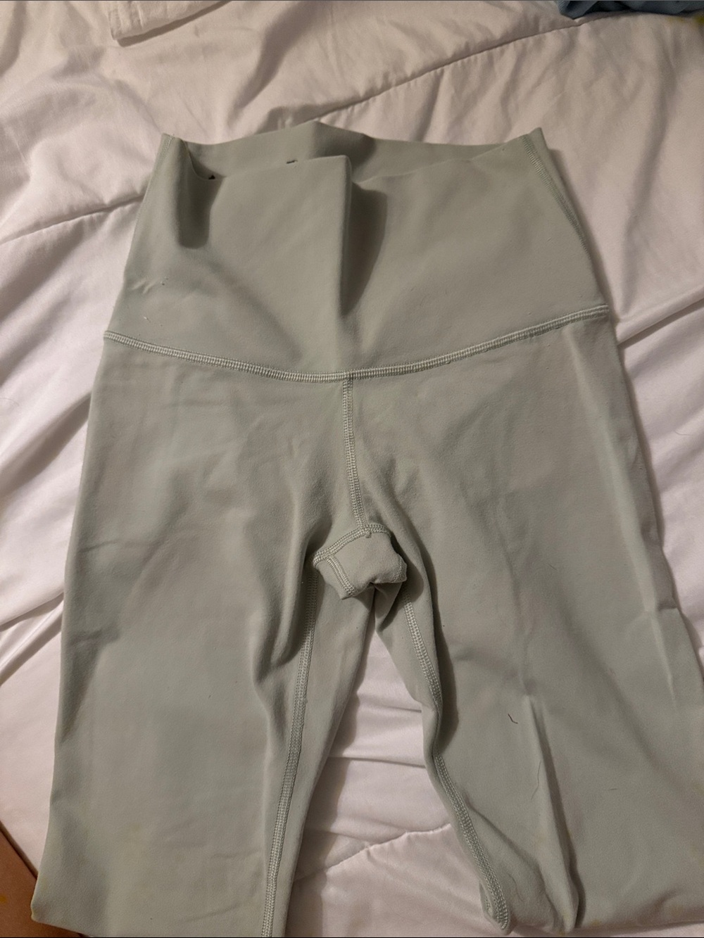 Aritzia High-Waist Bike Shorts in Sage Green